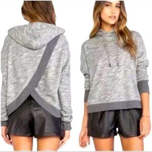 rag & bone Gray Marled Hooded Pullover Sweatshirt